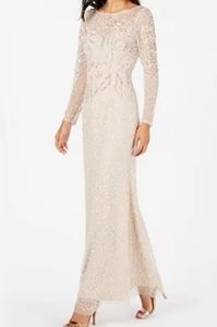 Mother of the Bride Embellished Illusion  Gown
